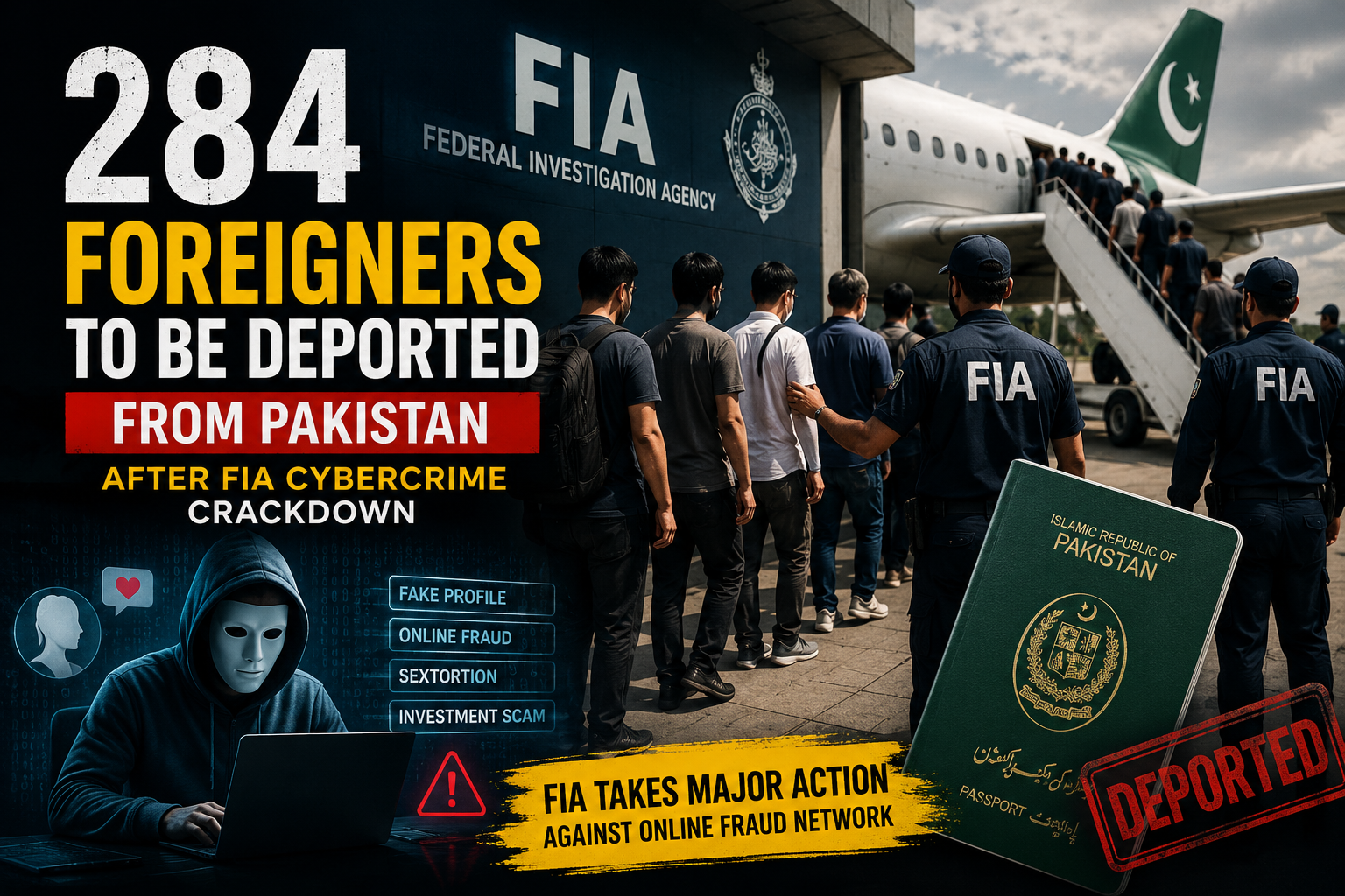 آن لائن فراڈ کے خلاف بڑا کریک ڈاؤن، پاکستان سے 284 غیر ملکیوں کی ملک بدری کا فیصلہ- حقیقت کیا ہے
